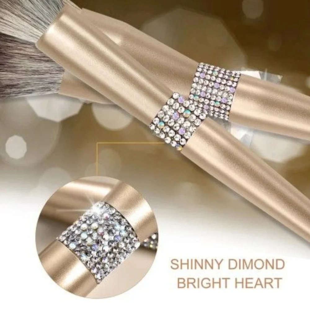 Luxurious Silver Makeup Brush Set..